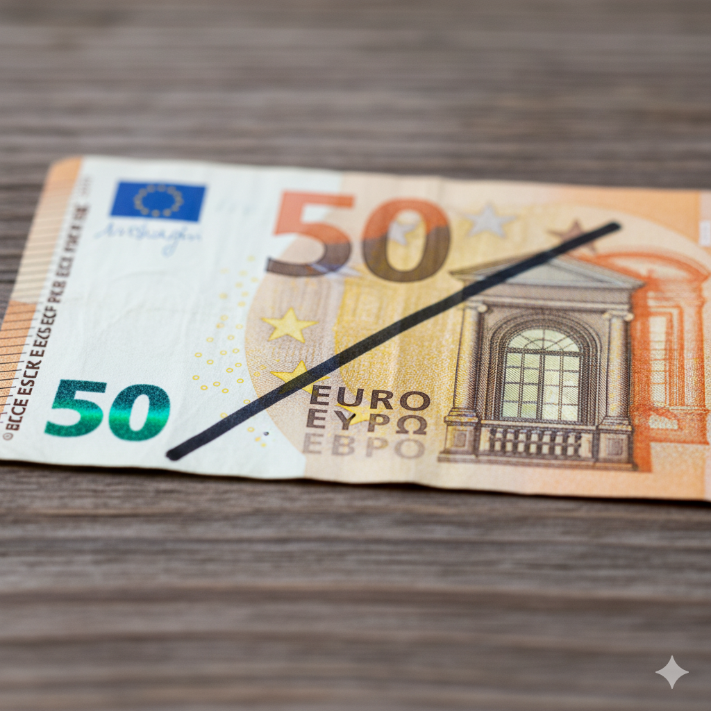 billet marque au feutre noir