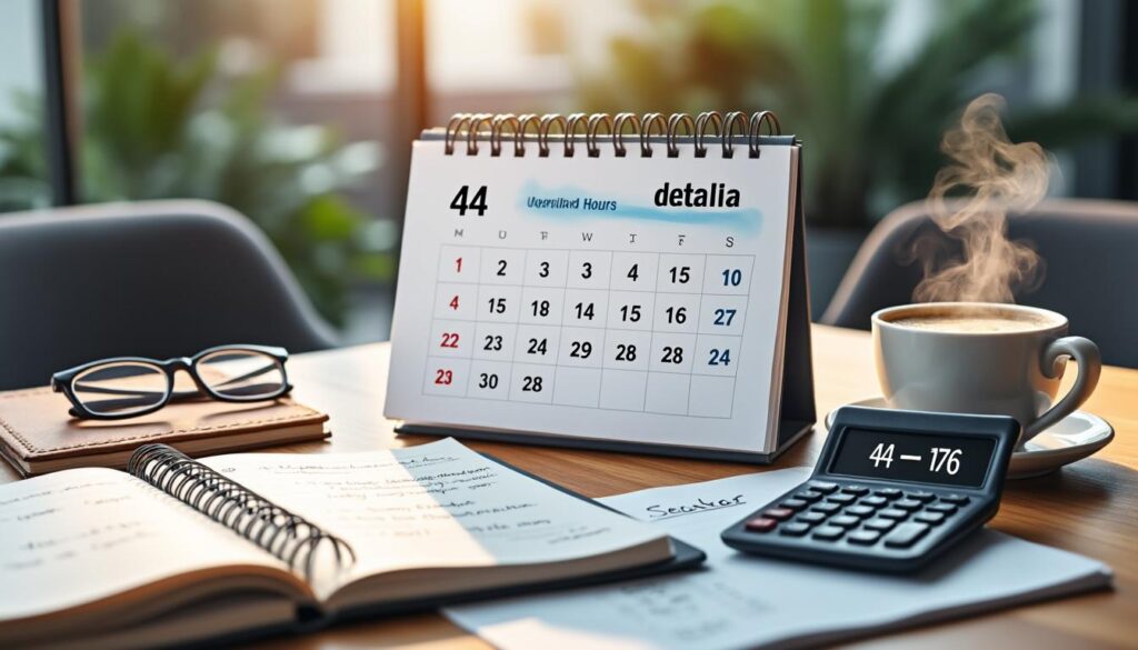 découvrez combien d'heures vous travaillez par mois si vous faites 44 heures par semaine, avec un calcul simple et clair pour mieux gérer votre temps.